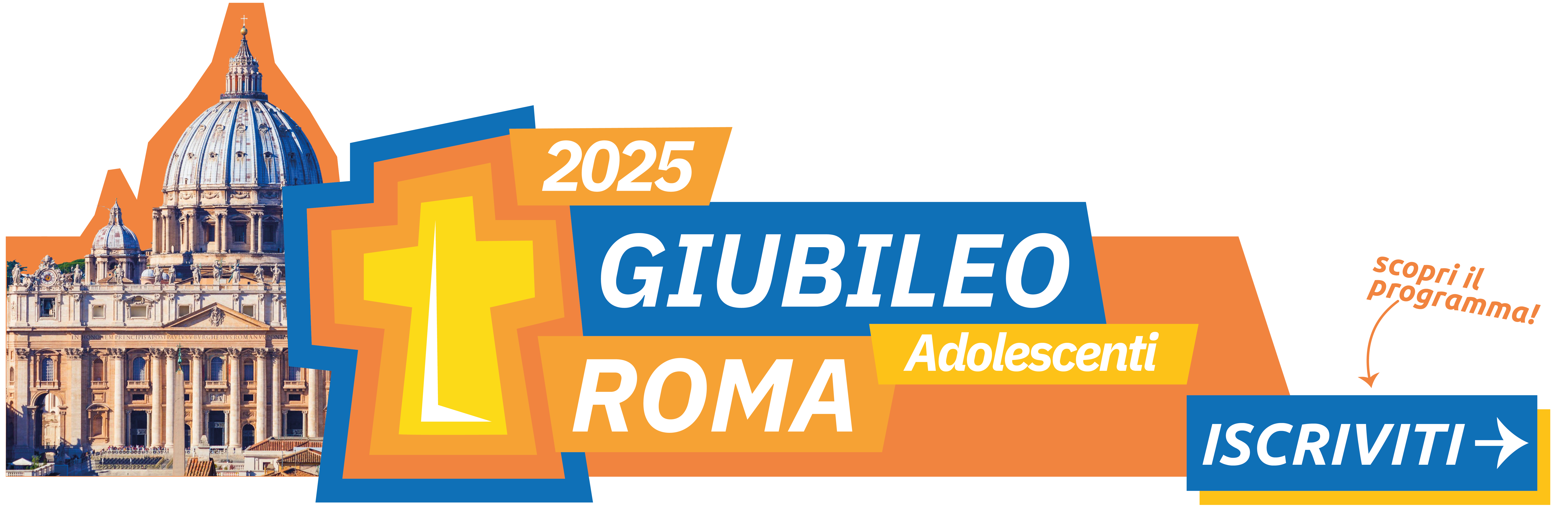 logo giubileo adolescenti 2025 che rimanda alle iscrizioni