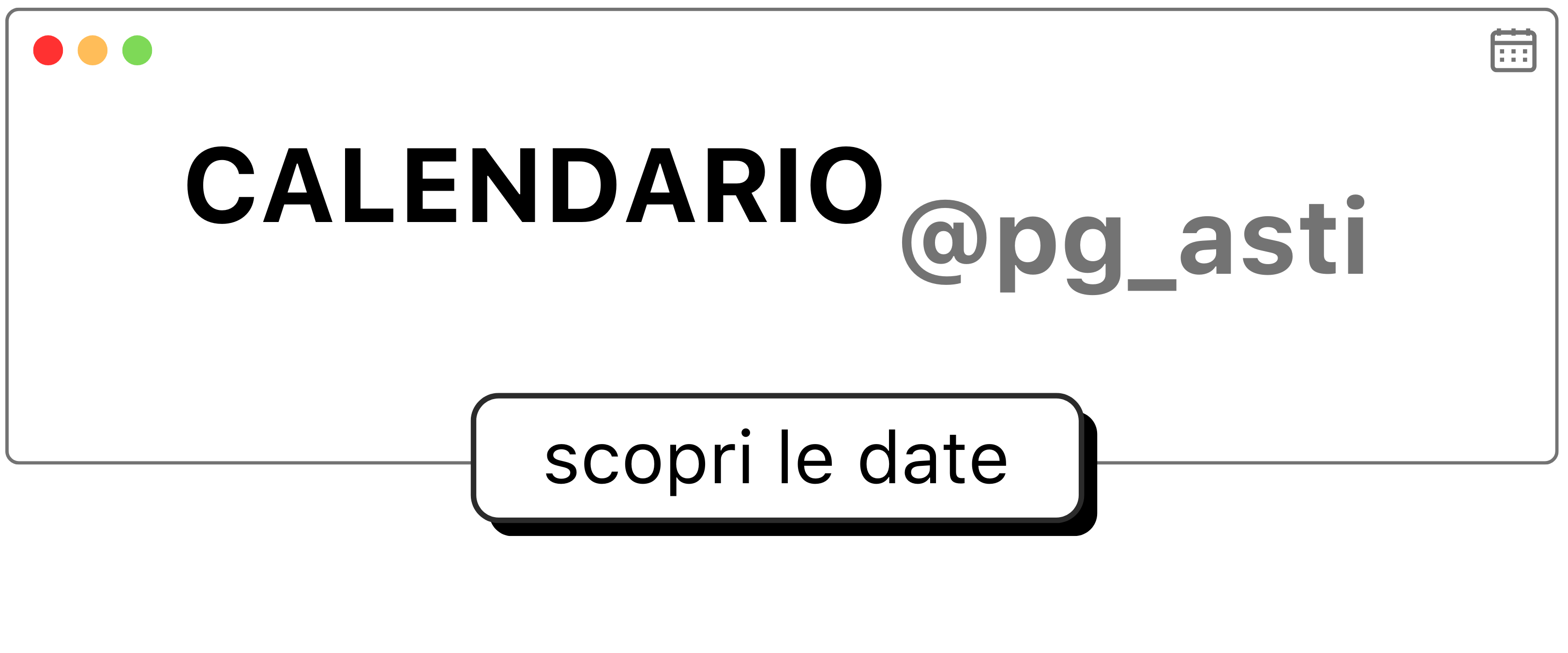 Calendario 2025 2026 della PG di Asti